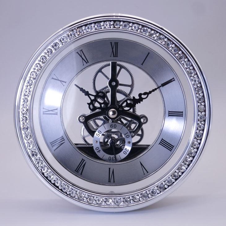 Txoj kab uas hla 148mm Silver Skeleton Clock Insert